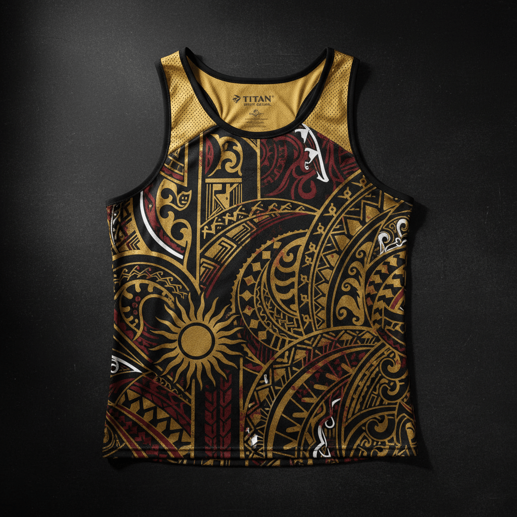 TITAN Performance Tank - Crown Edition flat lay