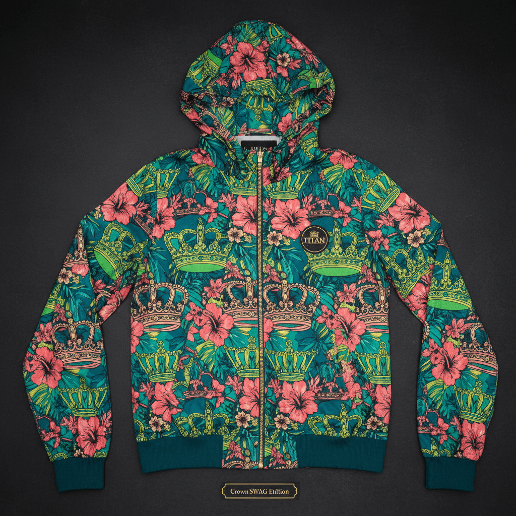 TITAN Women's Tropical Crown Windbreaker — Paradise Queen SWAG Edition