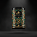 TITAN Gut Health Fiber Powder - Crown Edition tattoo-style artwork