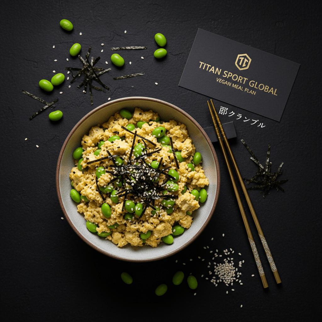 TITAN Japanese Vegan Tofu Scramble Breakfast Bowl - High-Protein Meal Plan