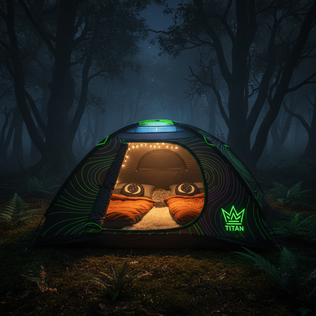 TITAN 2-Person Solar Glow Camping Tent