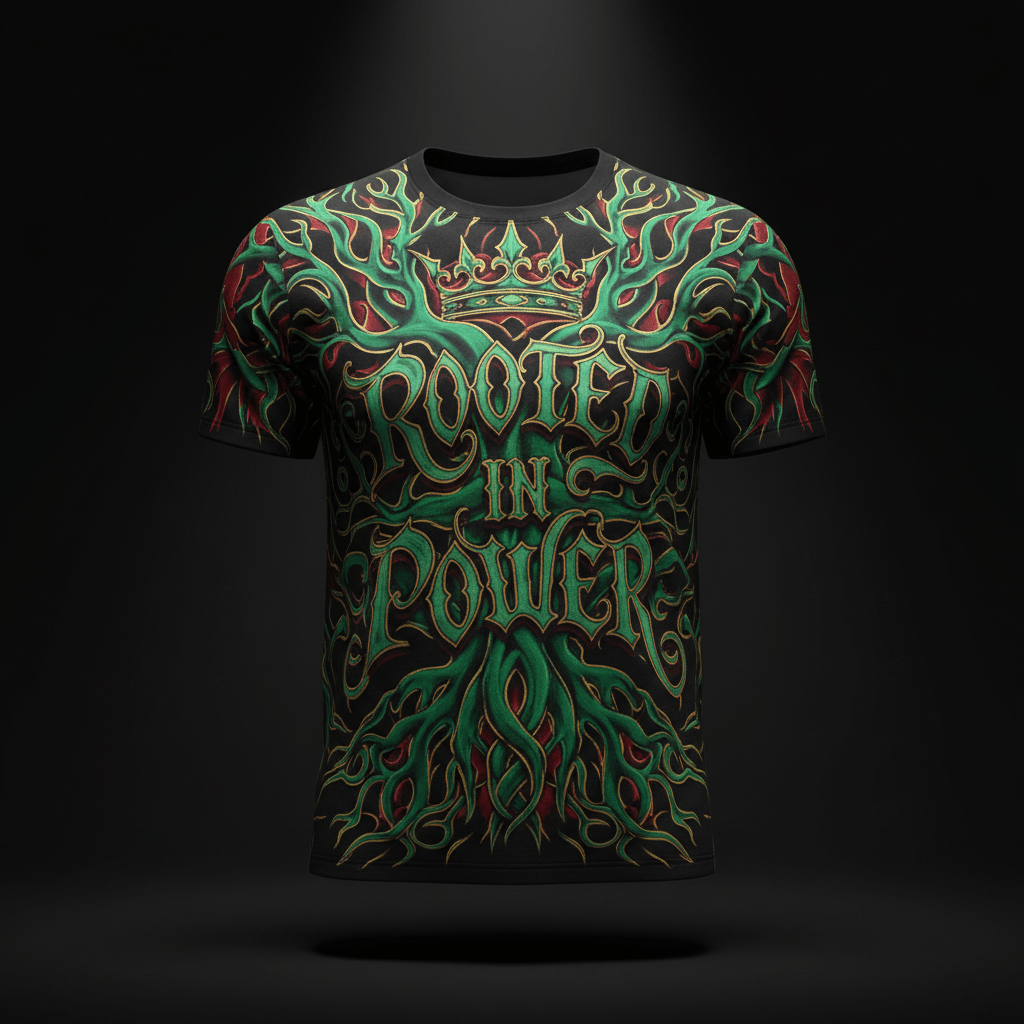 Men's Tee — Rooted In Power — Crown Edition