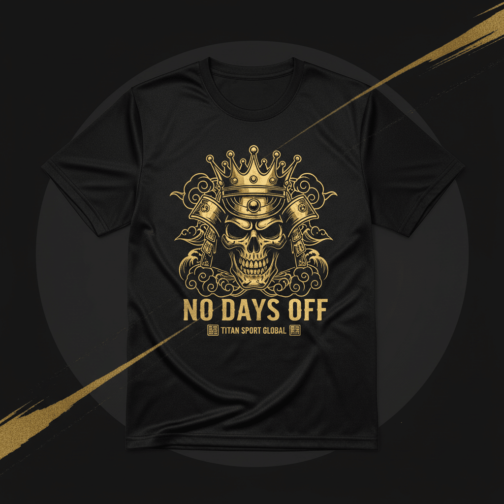 No Days Off Samurai Skull Tee — TITAN SPORT GLOBAL