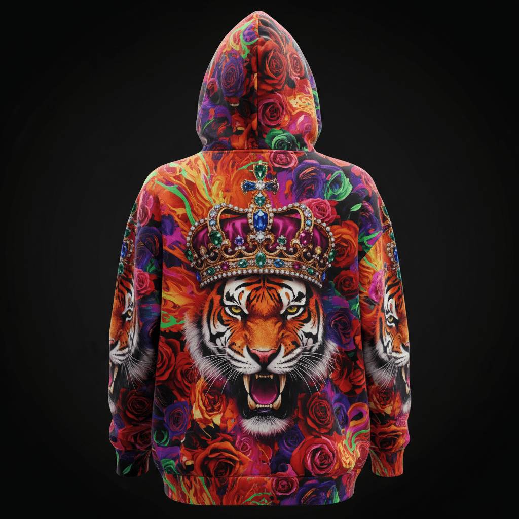 Tiger Rose Crown Hoodie — TITAN Crown Edition