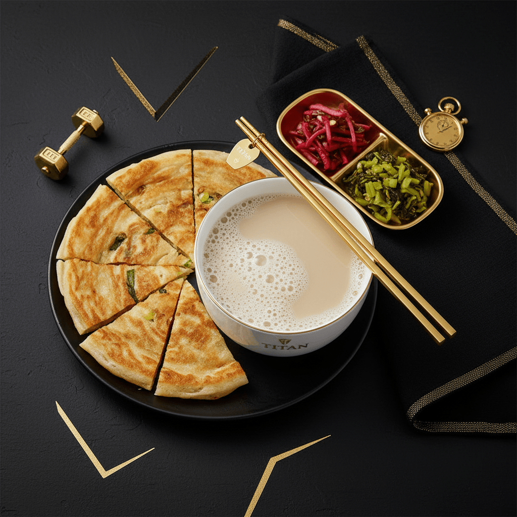 TITAN Taiwanese Vegan Doujiang Soy Milk & Scallion Pancake Breakfast
