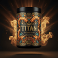 TITAN Pea Protein Powder — Churro, Crown Edition tattoo-style artwork