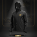 TITAN Golf Waterproof Jacket Crown Edition matte black 3-layer shell gold crown chest embroidery ghost mannequin
