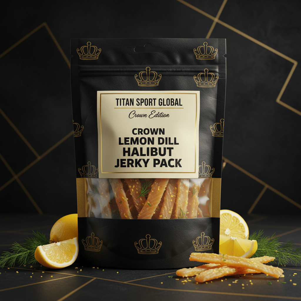 Crown Lemon Dill Halibut Jerky Pack - TITAN SPORT GLOBAL