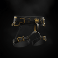 TITAN Climbing Harness Crown Edition — matte black with gold crown logo