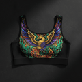 TITAN Crown Edition Women's Sports Bra — Golden Phoenix Tattoo Art