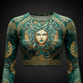 TITAN Women’s Medusa Serpent Queen Long Sleeve Crop — Gorgon Edition