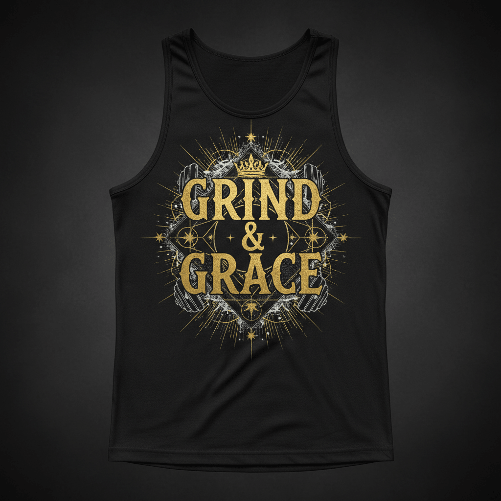 TITAN Men's Tank Grind & Grace Crown Edition flat lay