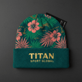 TITAN Tropical Crown Beanie flat lay