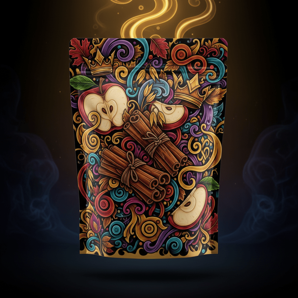 TITAN High-Protein Oatmeal Cinnamon Apple — Crown Edition bold tattoo-style artwork