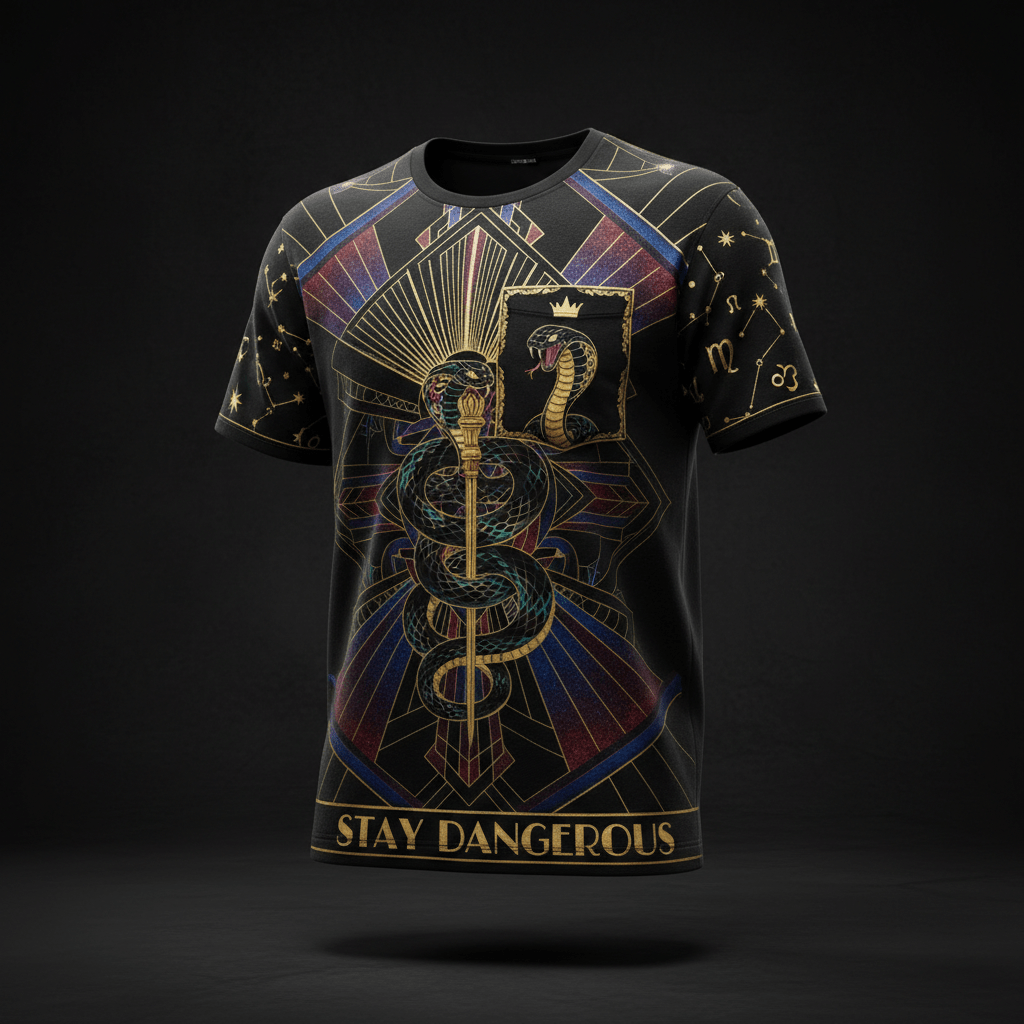 TITAN Men's Pocket Tee - Stay Dangerous Crown Edition Design