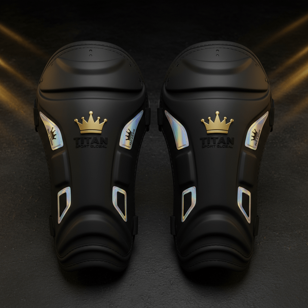 TITAN Crown Edition Catcher's Knee Saver Pads Matte Black Gold