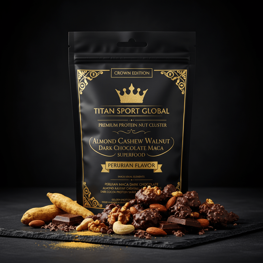Crown High-Protein Maca Dark Chocolate Almond, Cashew & Walnut Clusters