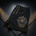 TITAN Men's Crown Edition Lounge Shorts Navy Blue Gold