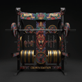 TITAN Crown Edition Multi-Tier Gym Storage Rack — Crown Edition matte black and gold