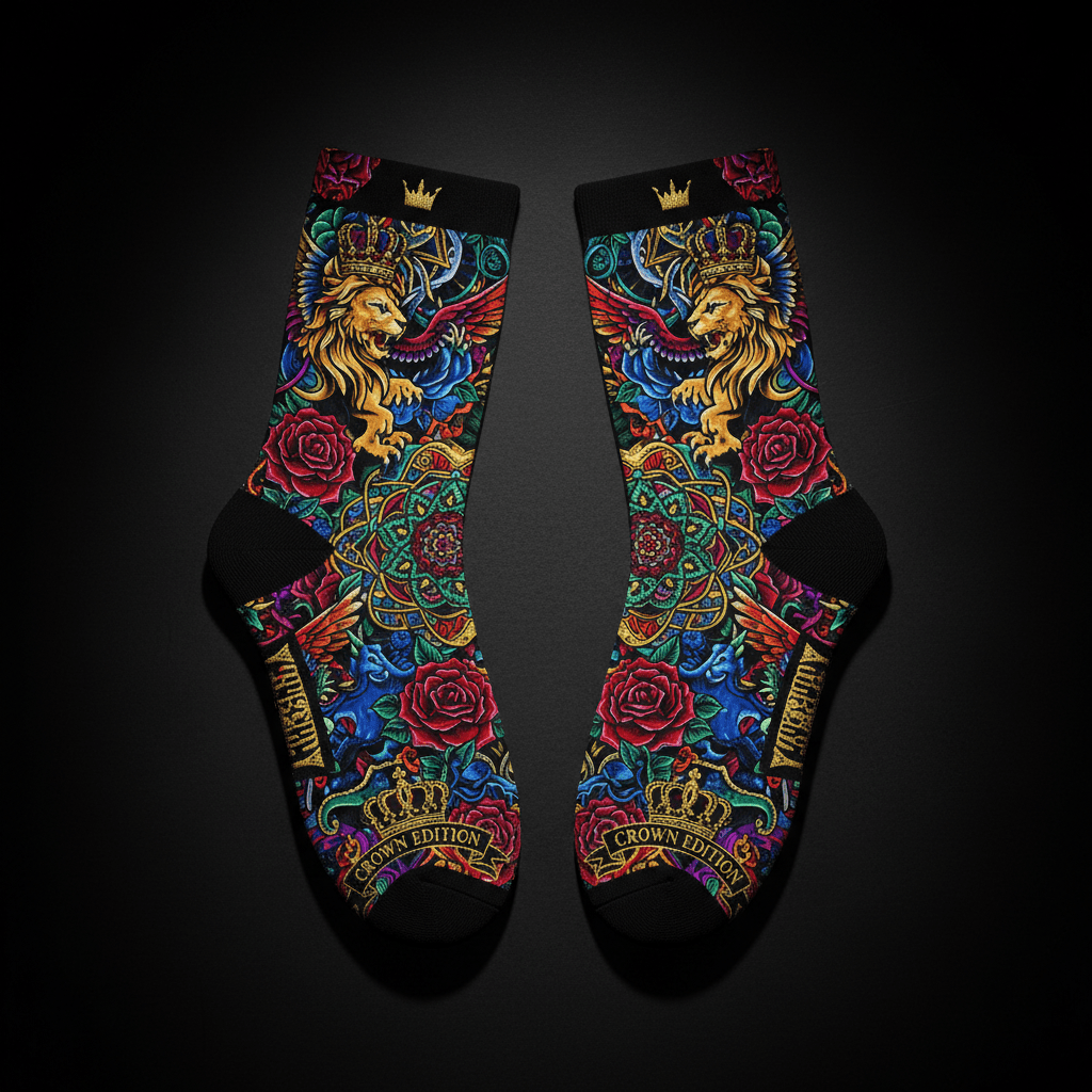 TITAN Crown Edition Tattoo Art Pool Deck Non-Slip Socks