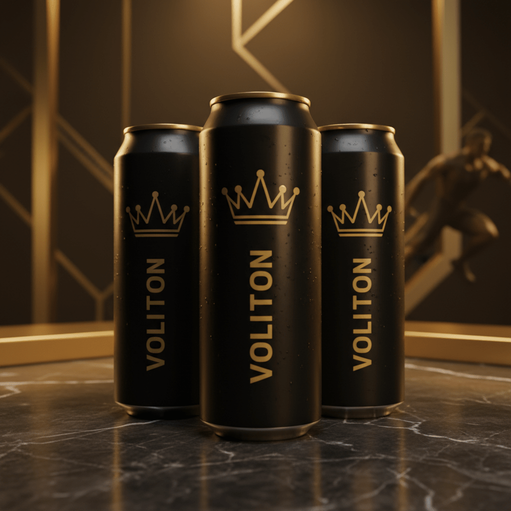 TITAN Energy Drink Crown SWAG Edition matte black gold cans