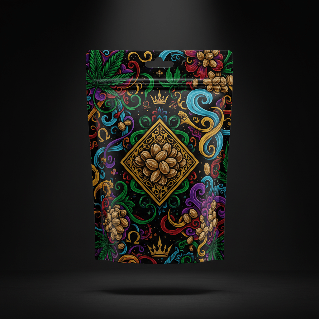 TITAN Hemp Hearts Raw Shelled Seeds — Crown Edition bold tattoo-style artwork