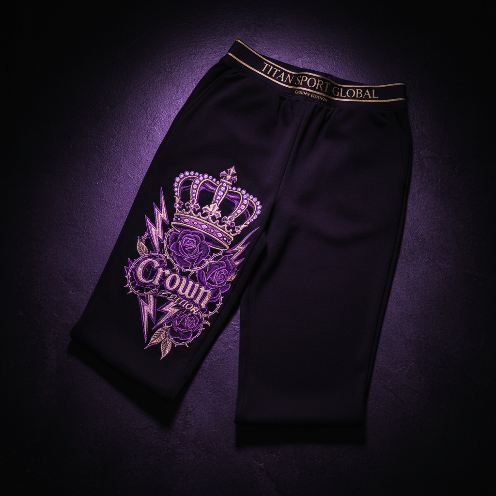 TITAN Women's Crown Edition Lounge Pants Electric Purple Gold