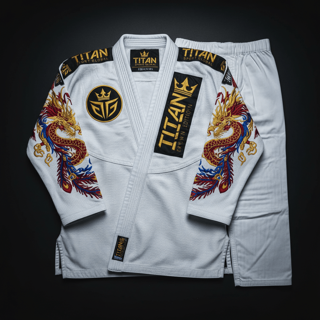 TITAN BJJ Gi - Crown Edition flat lay