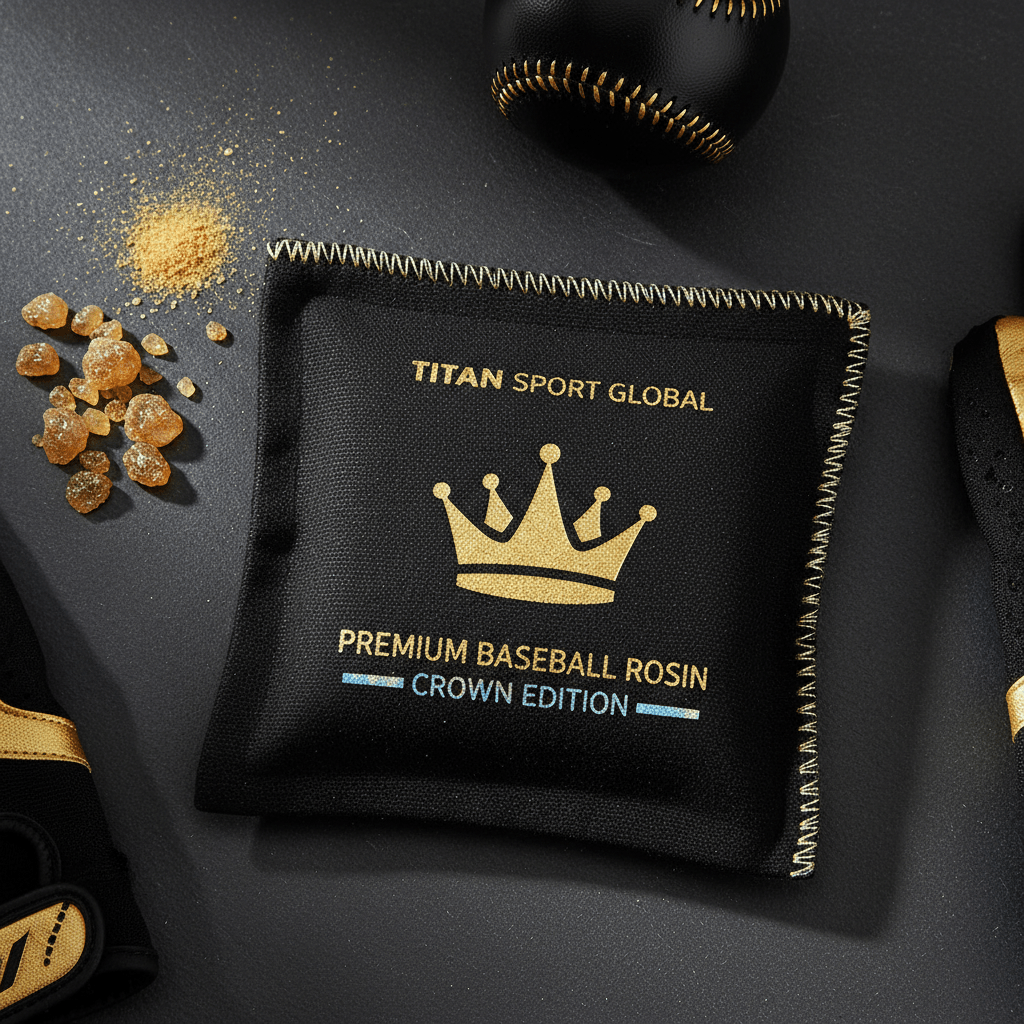 TITAN Crown Edition Baseball Rosin Bag Matte Black Gold