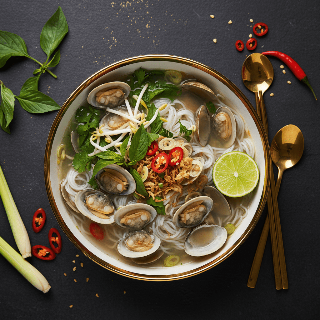 TITAN Vietnamese Lemongrass Clam Noodle Seafood Lunch Bowl