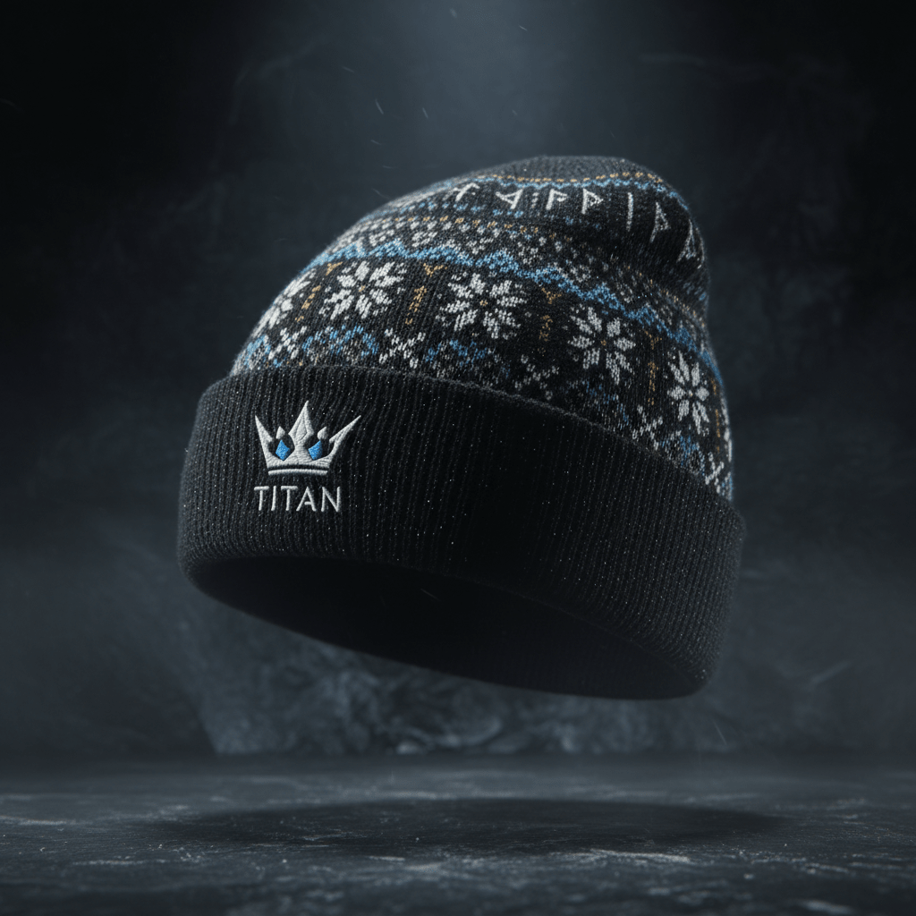 TITAN Beanie Cuffed Knit Training Beanie - Moisture-Wicking Cold Weather Hat
