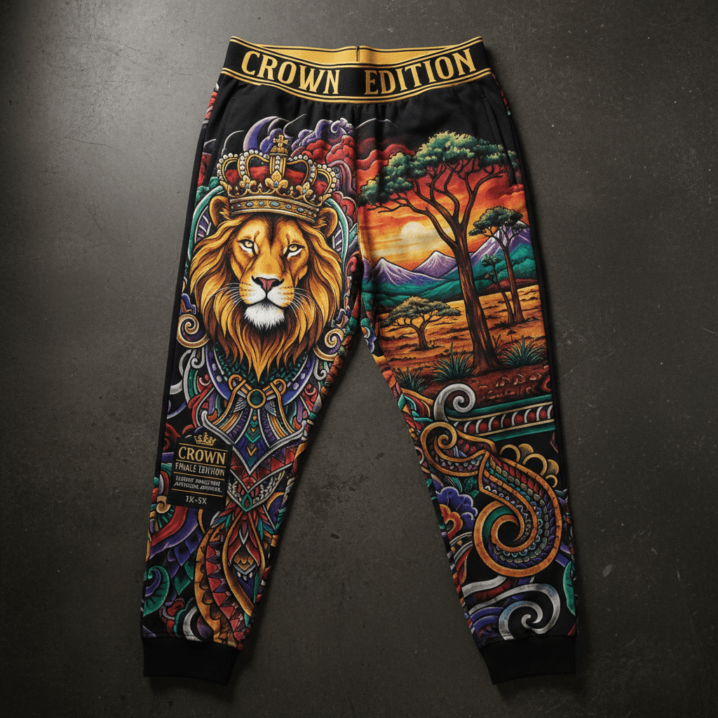 TITAN Plus Men's Golden Lion King Joggers — Inclusive Crown Finale