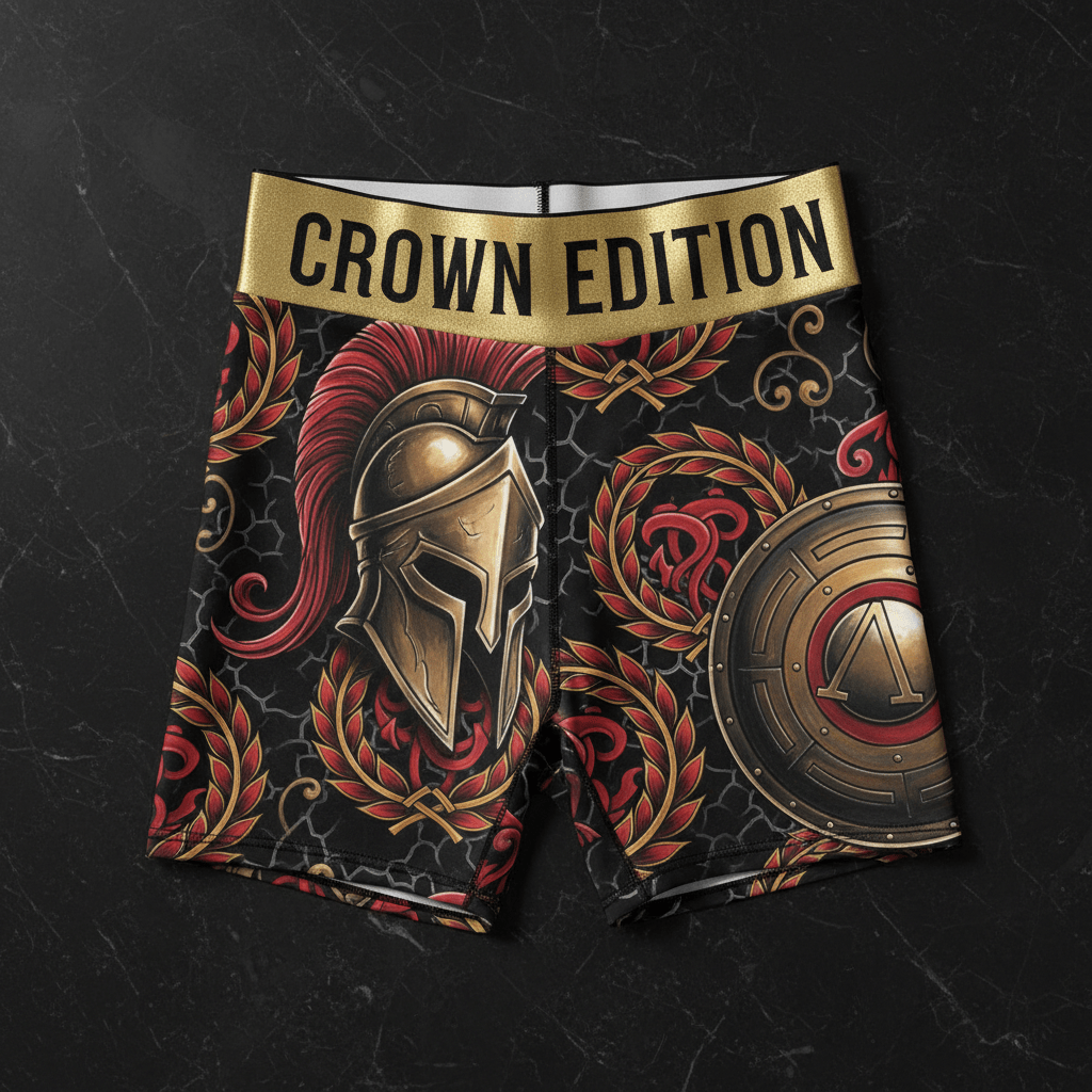 TITAN Crown Edition Tattoo Art Spartan Biker Shorts Women's Athletic Bottoms
