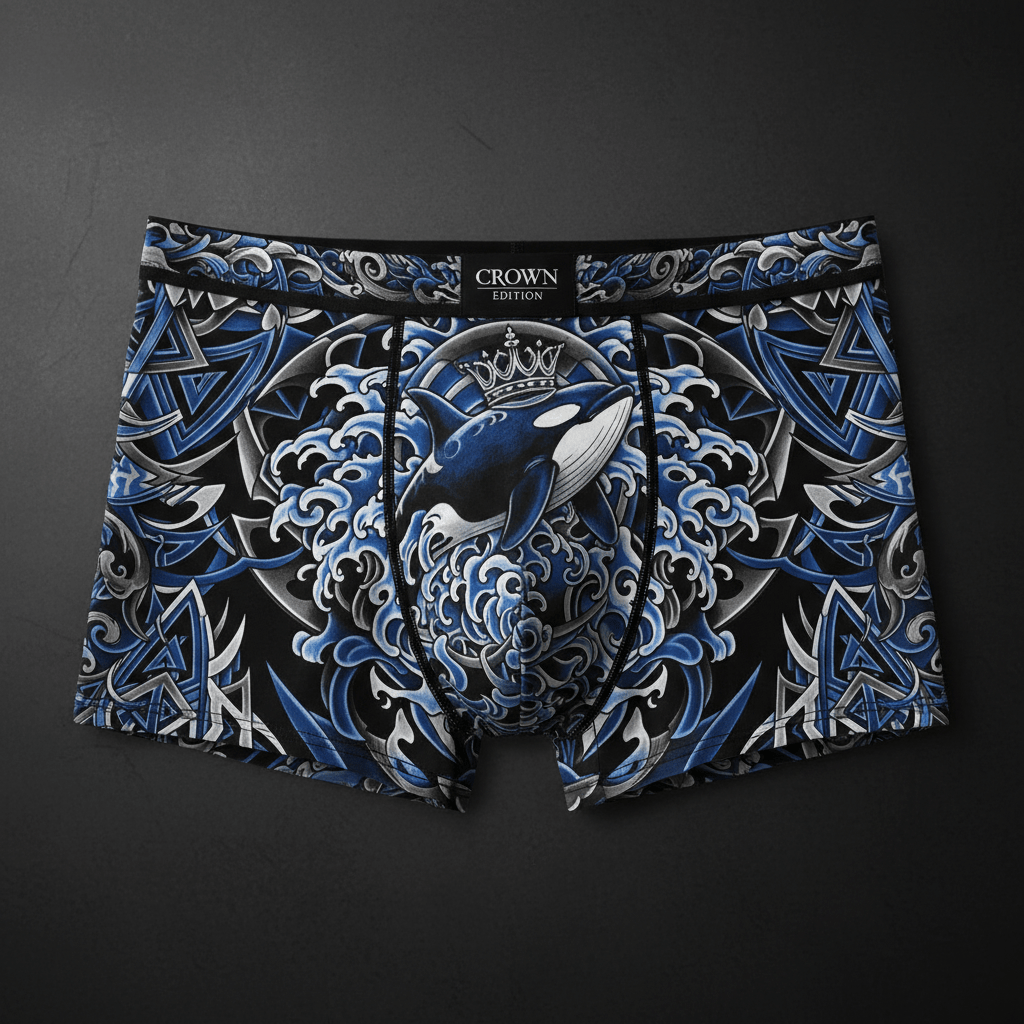TITAN Men's Boxer Briefs Orca King Crown Edition