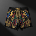 TITAN Men's Athletic Shorts 5 inch - Crown Edition tattoo-style artwork