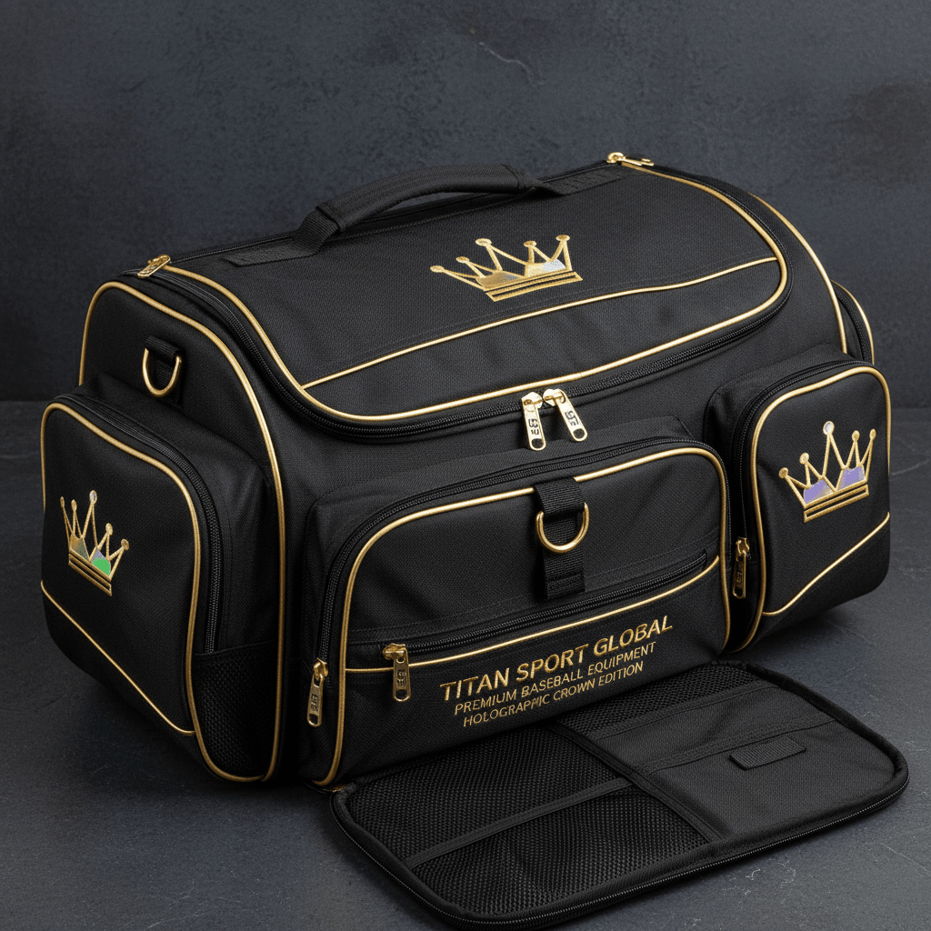 TITAN Crown Edition Baseball Dugout Bag Matte Black Gold