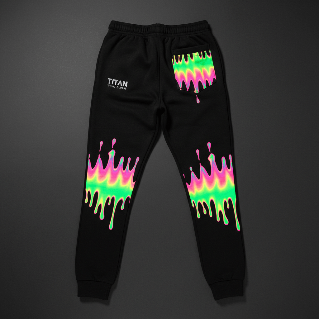 TITAN Women's Neon Drip Crown Joggers flat lay