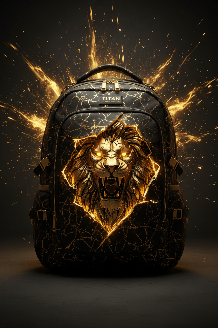 TITAN Kintsugi Gold Crack Backpack