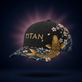 TITAN Elite Dad Hat Black & Gold — Cherry Blossom Koi Edition
