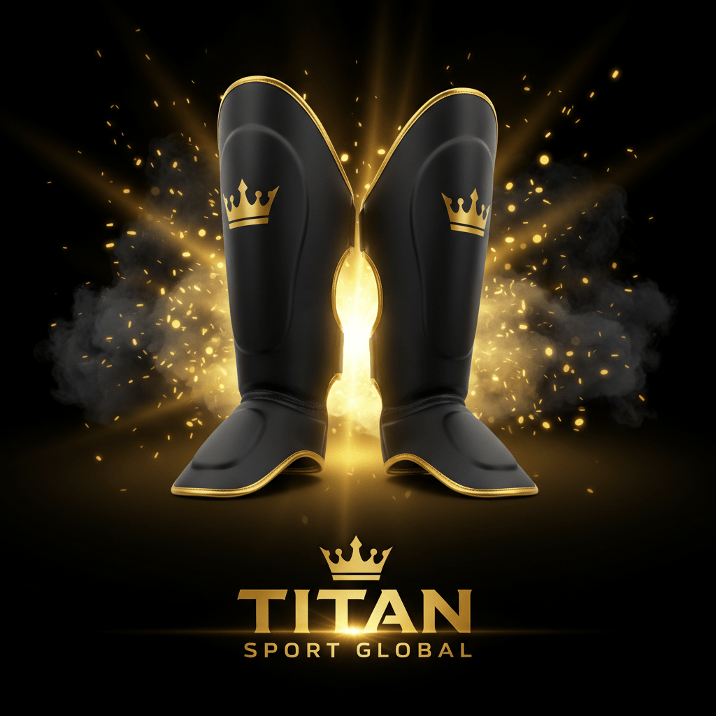 TITAN SPORT GLOBAL pro muay thai shin guards leather combat edition