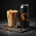 TITAN Protein Iced Coffee – Caramel Macchiato, premium product photography
