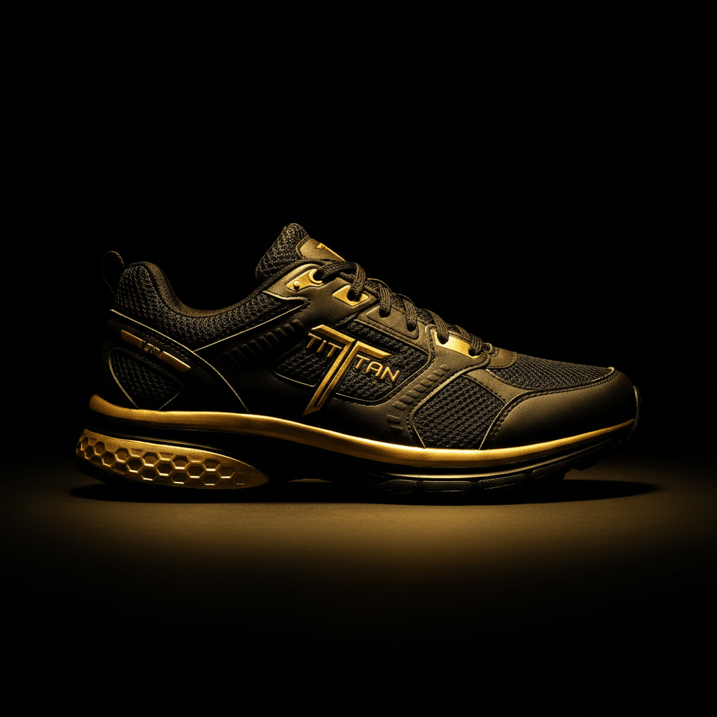 TITAN Elite Running Shoe Black & Gold