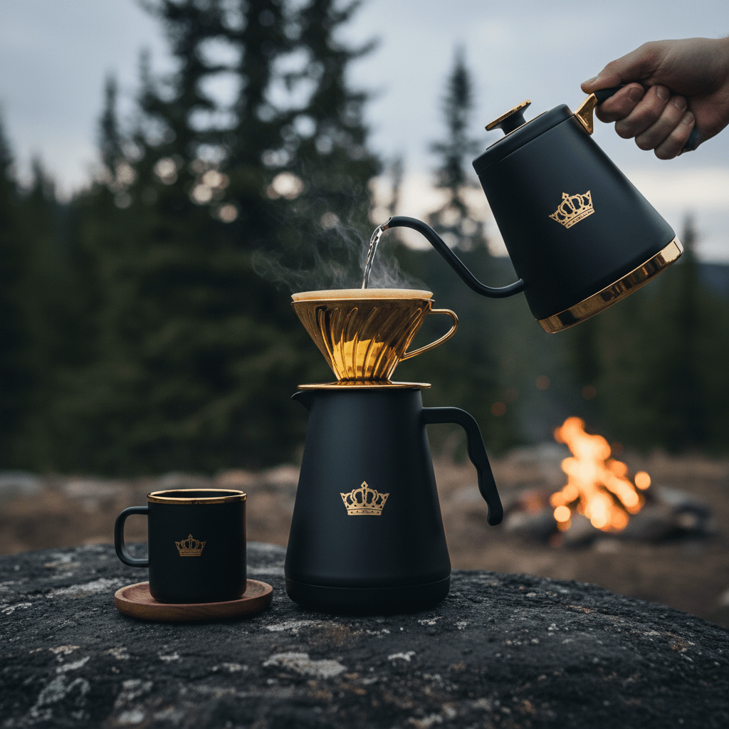 TITAN BrewWild Camp Pour-Over Coffee Kit — Crown Edition