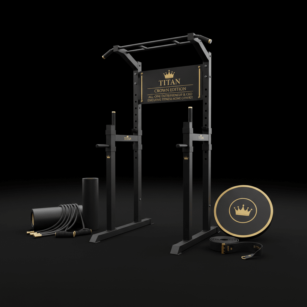 TITAN All-In-One Entrepreneur & CEO Executive Fitness Home Gym Kit — Crown Edition