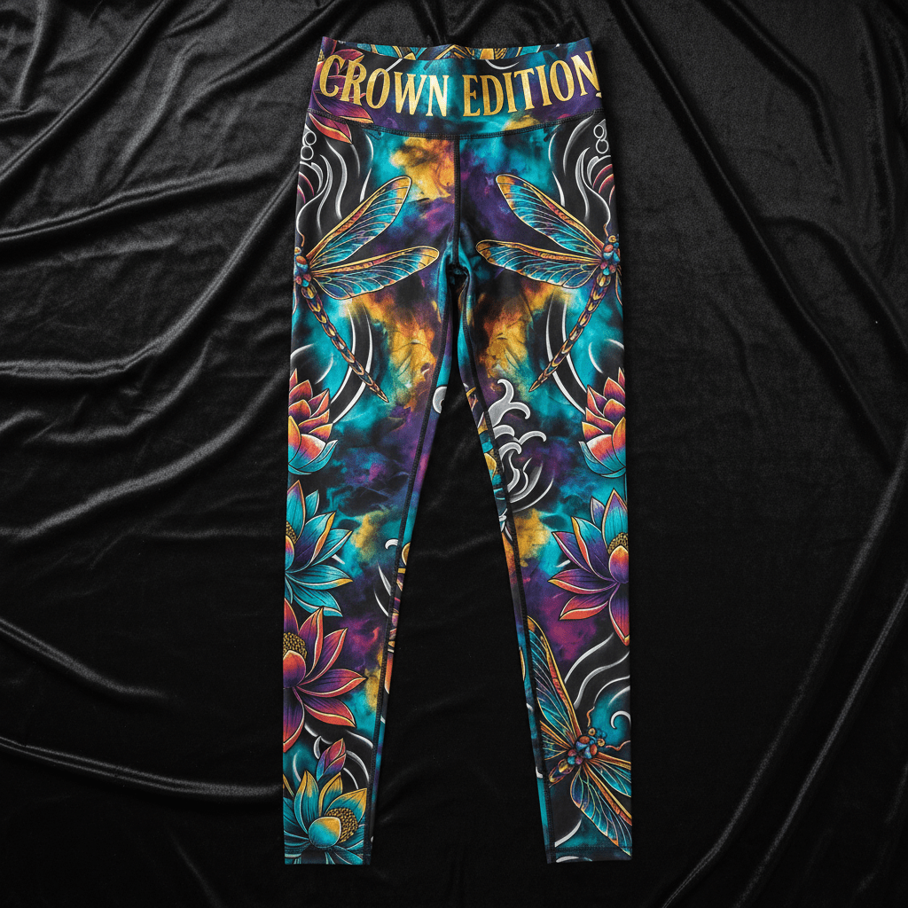 TITAN Crown Edition Tattoo Art Dragonfly Leggings Women's Athletic Bottoms