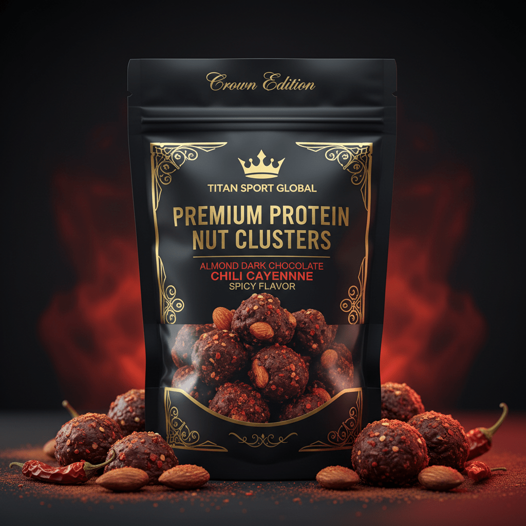 Crown High-Protein Spicy Dark Chocolate Cayenne Almond Clusters