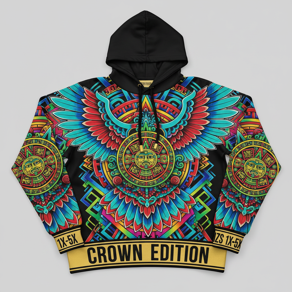 TITAN Plus Men's Aztec Eagle Warrior Hoodie — Inclusive Crown Edition