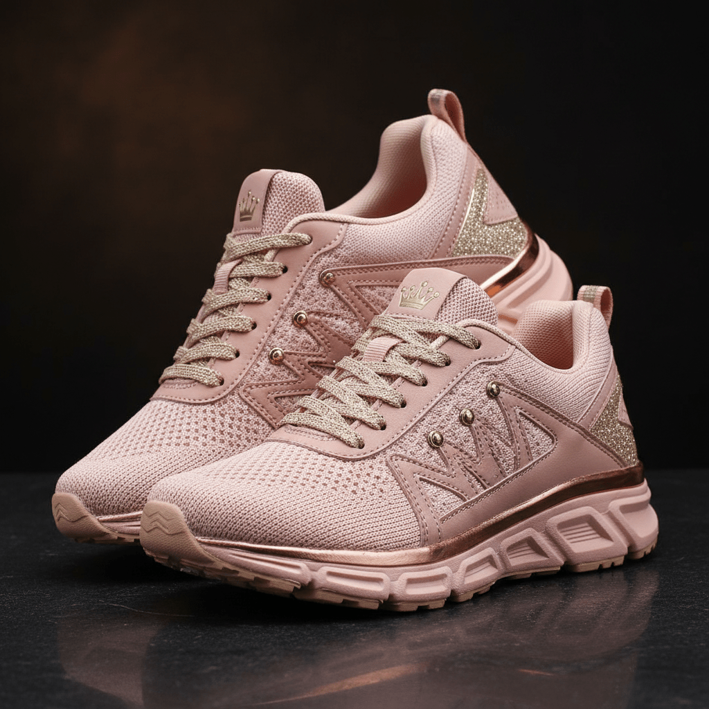 TITAN Women's Rose Gold Crown Running Shoes