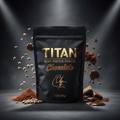TITAN Hemp Protein Powder - Chocolate 1lb bag premium black and gold branding
