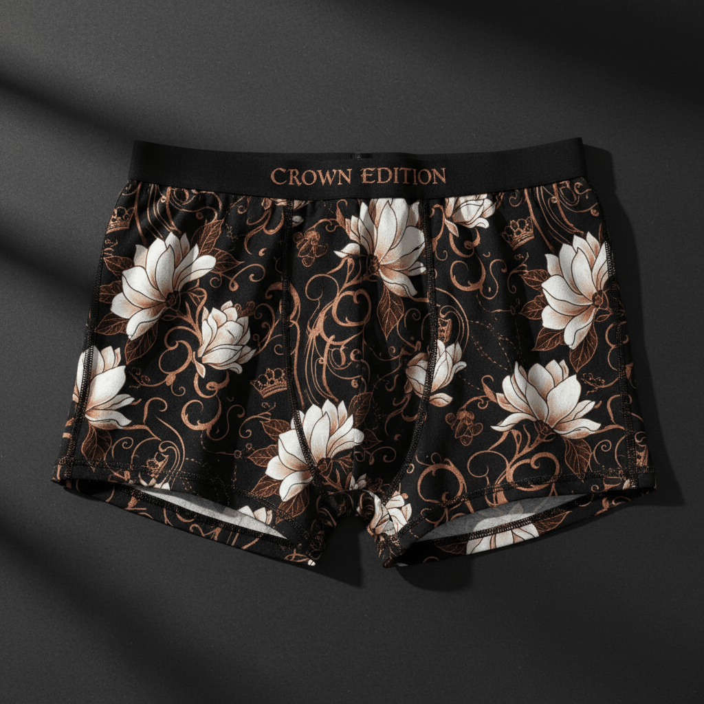 TITAN Women's Cozy Boxer Shorts Magnolia Queen Crown Edition